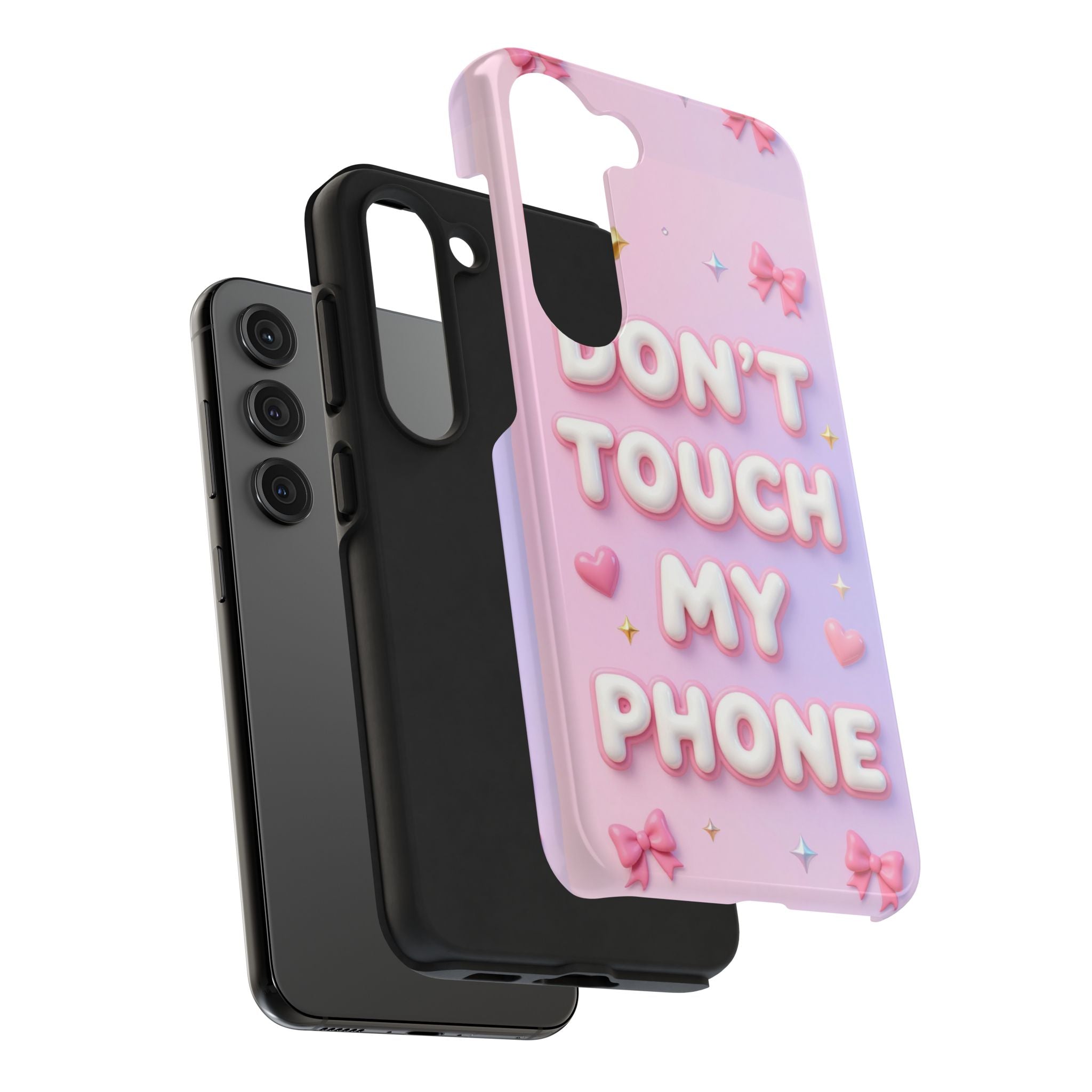 Don’t Touch My Phone Tough Phone Case — Cute Pink Pastel Protective Cover