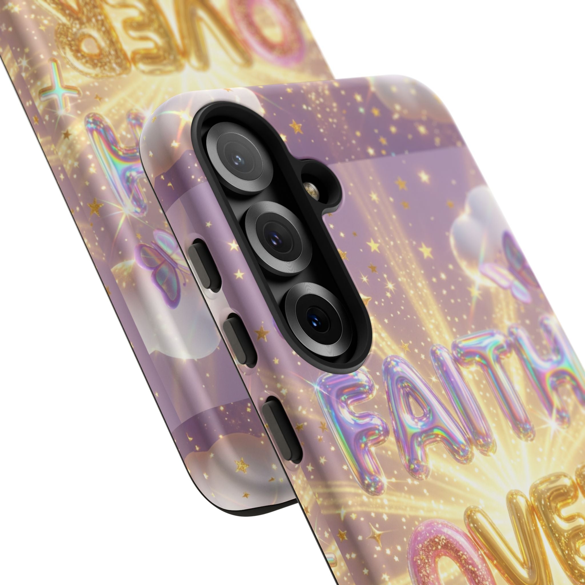 Faith Over Fear Glitter Phone Case — Inspirational Protective iPhone Cover