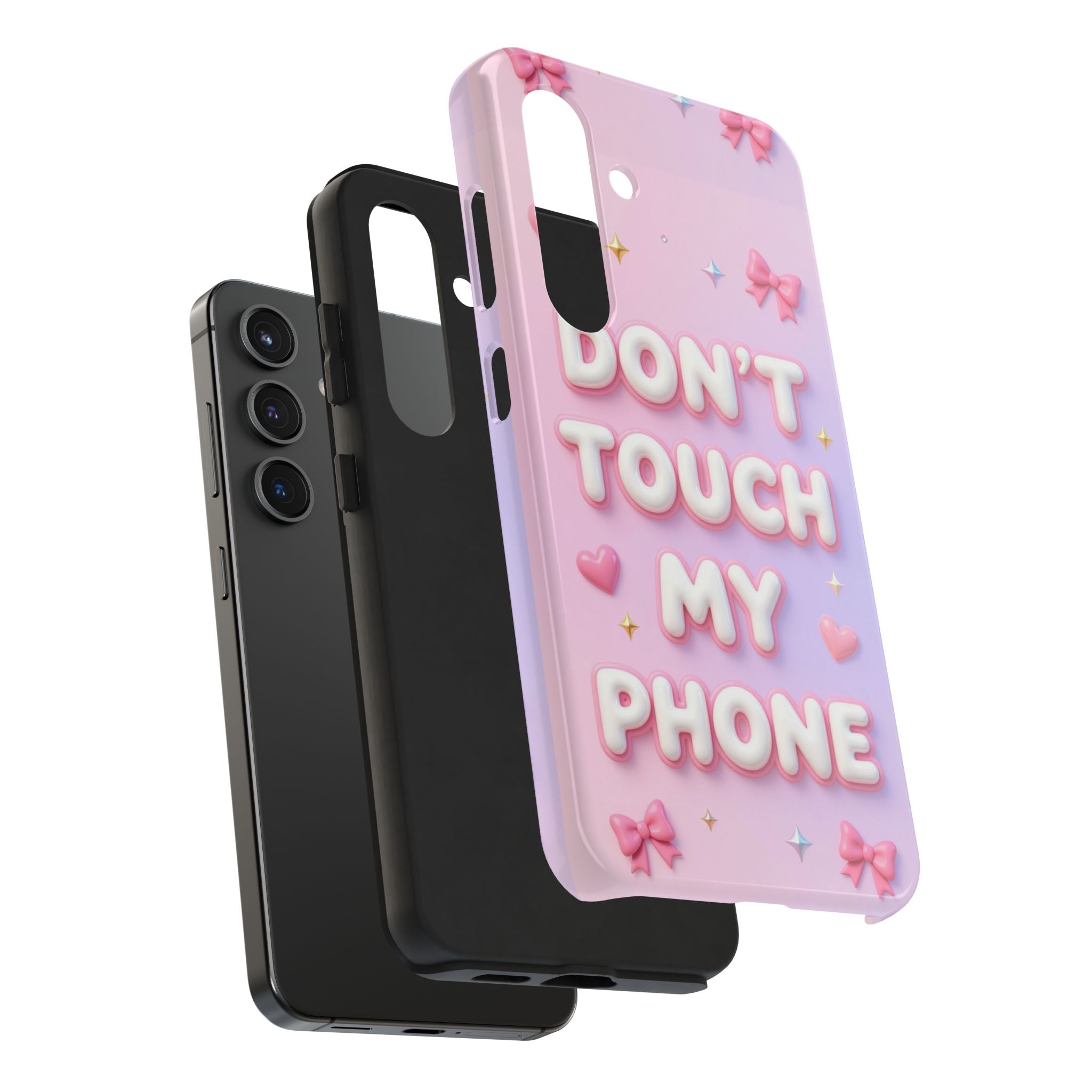 Don’t Touch My Phone Tough Phone Case — Cute Pink Pastel Protective Cover