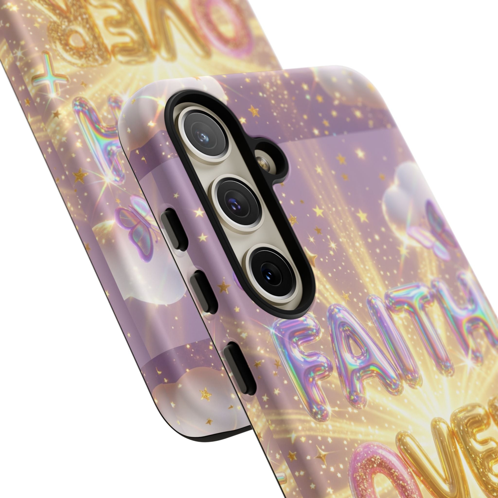 Faith Over Fear Glitter Phone Case — Inspirational Protective iPhone Cover