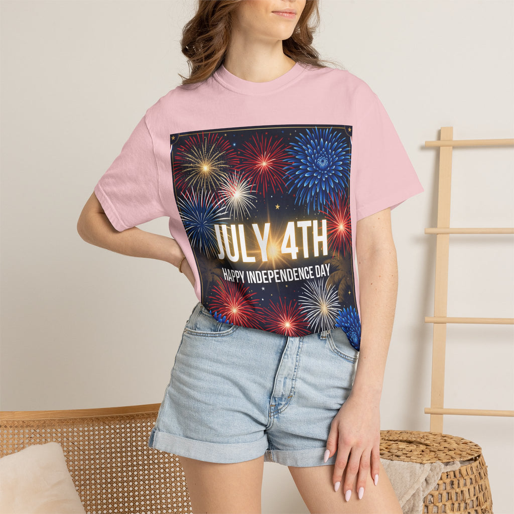 July 4th Fireworks Happy Independence Day T-Shirt | Patriotic Fourth of July Tee