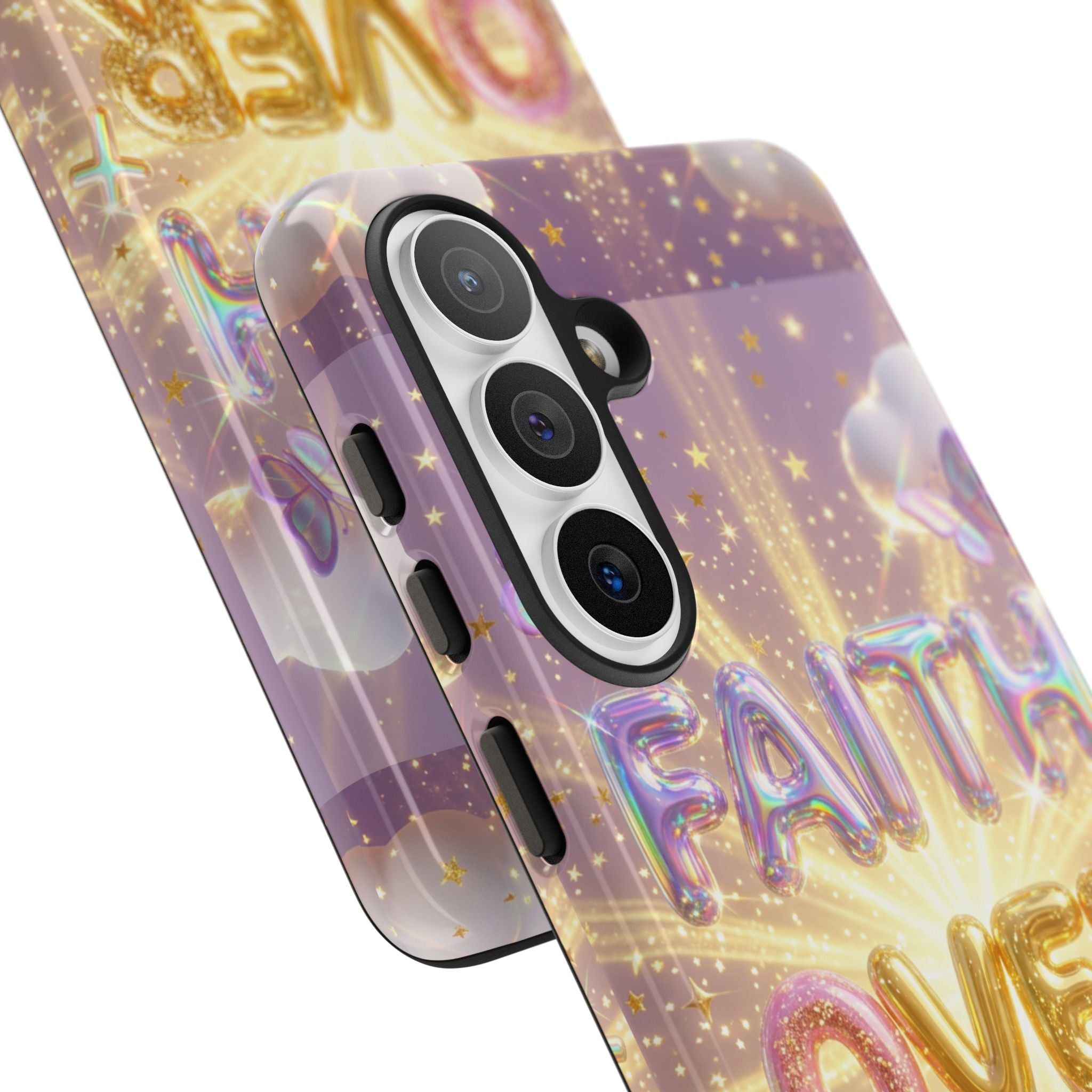 Faith Over Fear Glitter Phone Case — Inspirational Protective iPhone Cover