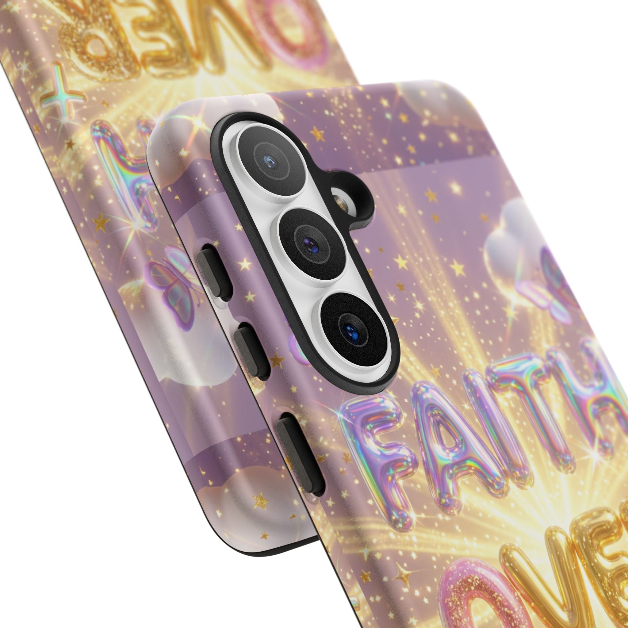 Faith Over Fear Glitter Phone Case — Inspirational Protective iPhone Cover