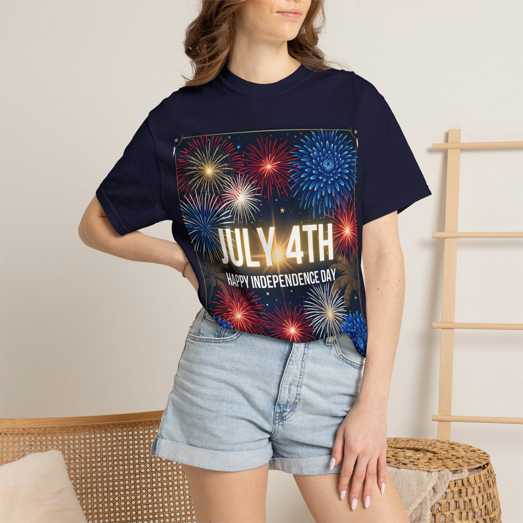 July 4th Fireworks Happy Independence Day T-Shirt | Patriotic Fourth of July Tee