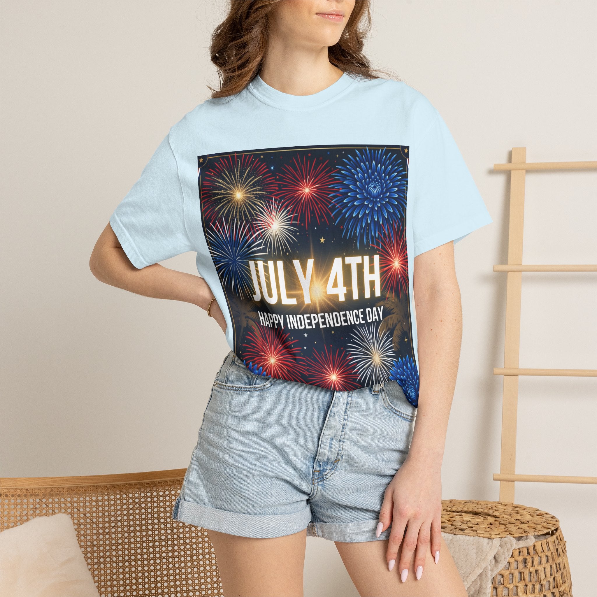 July 4th Fireworks Happy Independence Day T-Shirt | Patriotic Fourth of July Tee