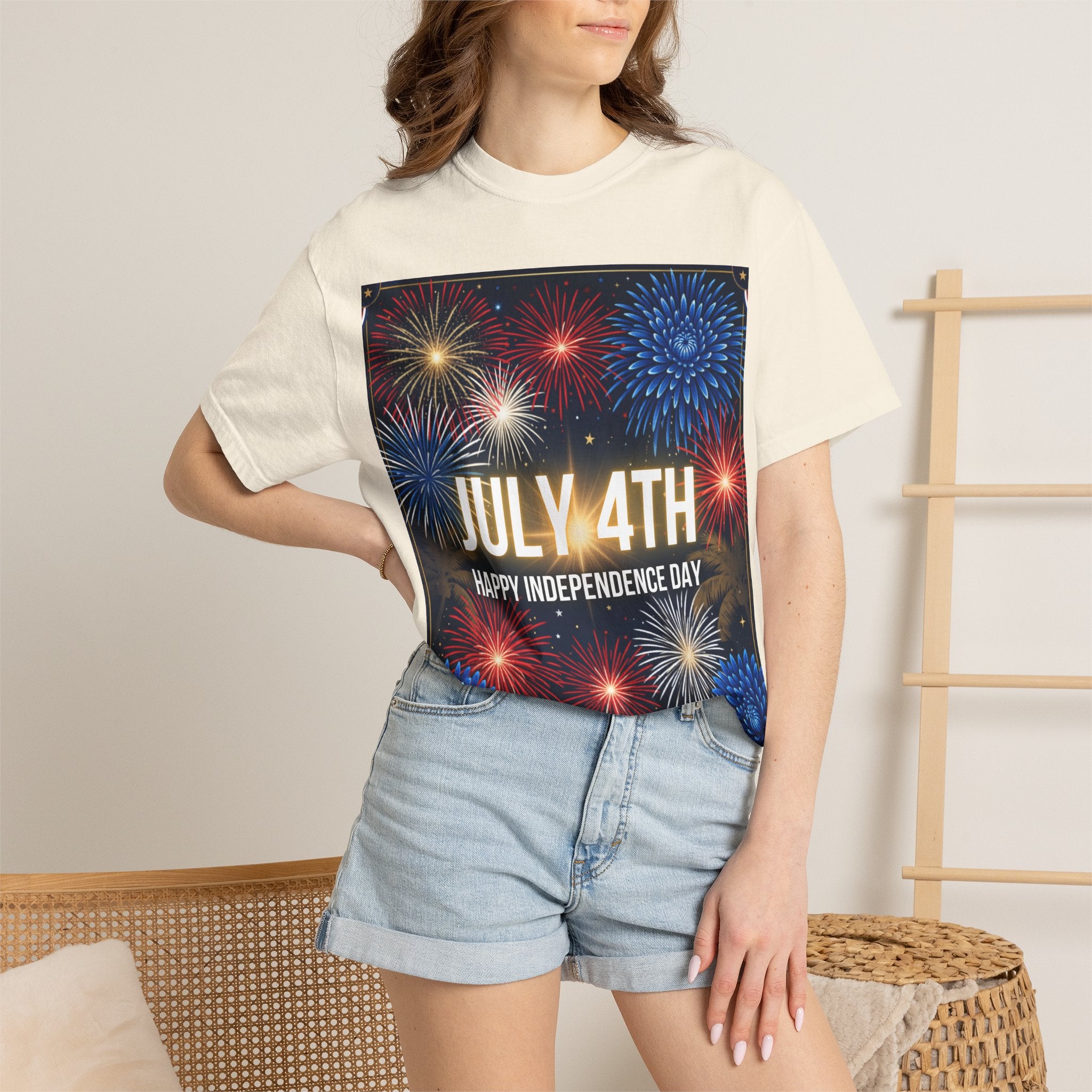 July 4th Fireworks Happy Independence Day T-Shirt | Patriotic Fourth of July Tee