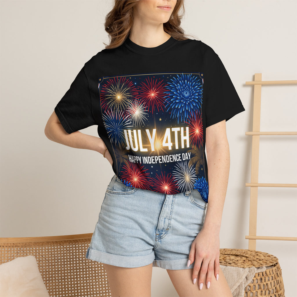 July 4th Fireworks Happy Independence Day T-Shirt | Patriotic Fourth of July Tee