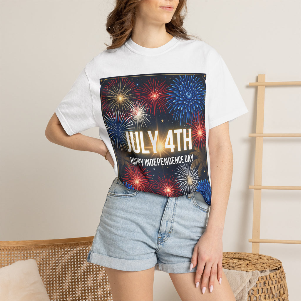 July 4th Fireworks Happy Independence Day T-Shirt | Patriotic Fourth of July Tee