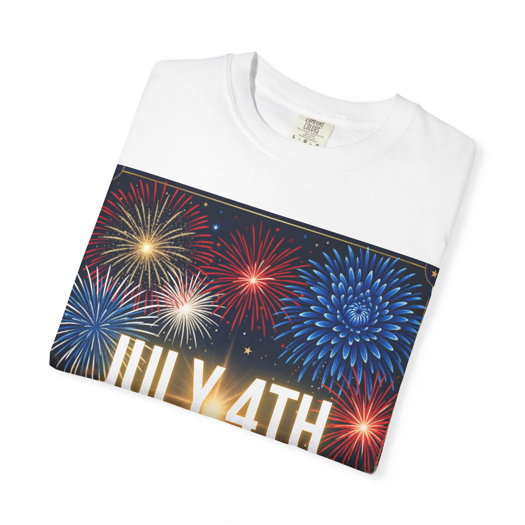 July 4th Fireworks Happy Independence Day T-Shirt | Patriotic Fourth of July Tee